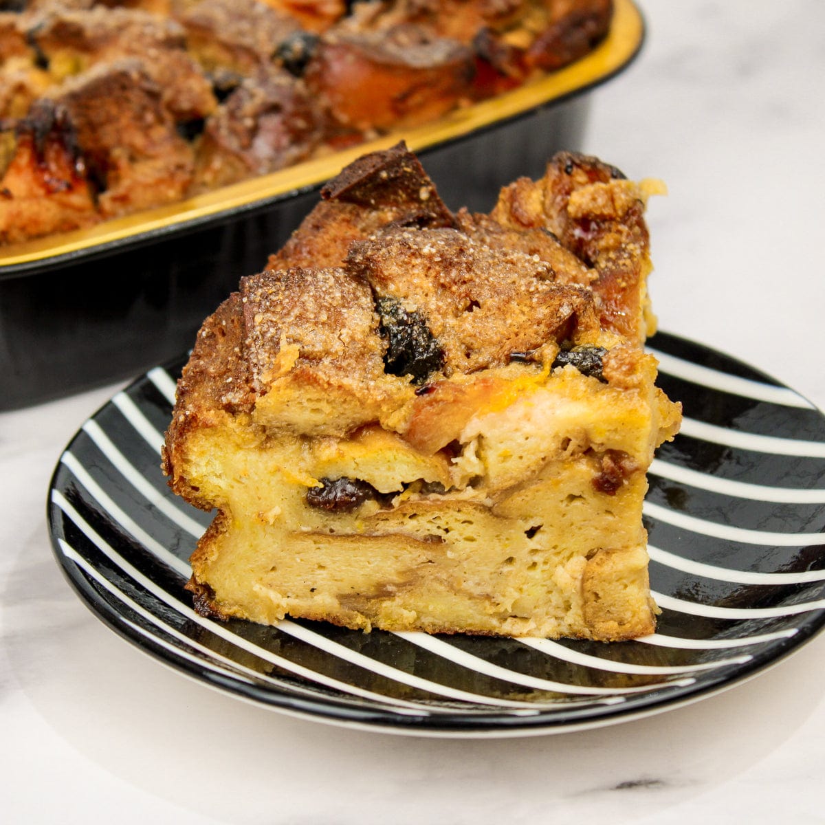 Stone Fruit Bread Pudding